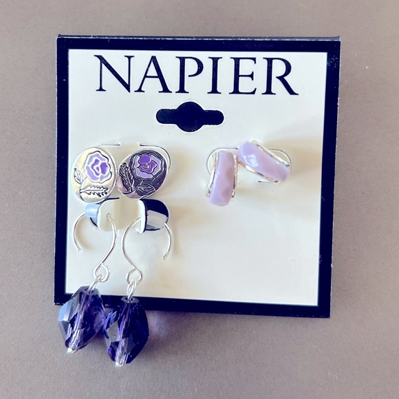 NWT! Napier and Bay Studio Women’s 4 Pairs Pierced Earrings - Picture 2 of 6